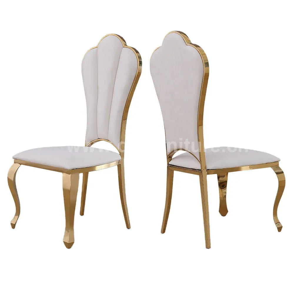 Luxury design banquet chairs stackable modern mesa de jantar com 6 cadeiras metal wedding chairs