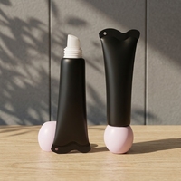Tube souple cosmétique à fond plat avec embout festonné et trou de suspension, pour baume à lèvres, emballage cosmétique, bouchon à vis en PE, sérigraphie