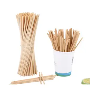 Wholesale Eco-friendly Wheat Drinking Straws Reusable Degradable Disposable Custom Logo 100% Natural Drinking Wheat Straws