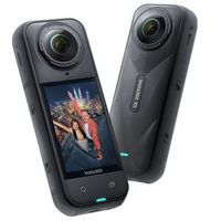 Paquete Inicial Insta360 X5, Cámara 360° Resistente al Agua 8K, 72MP, Estabilización IA, Palo Selfie Invisible, Batería de 3H, Deportes, MicroSD