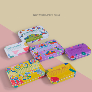 Bán Hot Mô Hình Bằng Gỗ Puzzles Animal <span class=keywords><strong>Geometry</strong></span> Shape 3d Magic Puzzle Với Hộp Sắt Đồ Chơi Giáo Dục Montessori Cho Trẻ Em Quà Tặng - Product Image 3