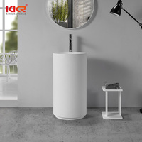 Lavabo autoportant cylindrique en surface solide KKR Sanitary Ware