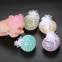 JO 5-7 cm Balles anti-stress en maille à presser, jouet souple et coloré en TPR, unisexe, pour enfants de 8 à 13 ans, soulagement du stress