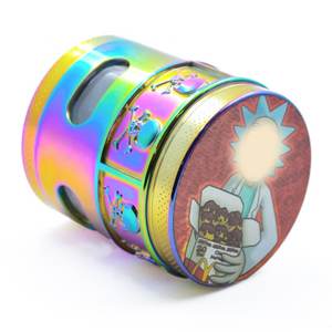 2023 nouveau 55 MM haute qualité Logo personnalisé modèles fenêtre herbe broyeur métal sec herbe broyeur arc-en-ciel haut impression pas cher en gros - Product Image 3