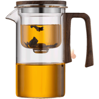 Tasse à thé en verre magnétique, résistante à la chaleur, avec filtre intégré pour la préparation du thé et l'absorption des bulles