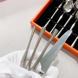 Juego de Cubiertos de Acero Inoxidable con Diseño de Cubo de Agua, 24 Piezas, Chapado en Oro, para Bodas, Superventas - Product Image 5