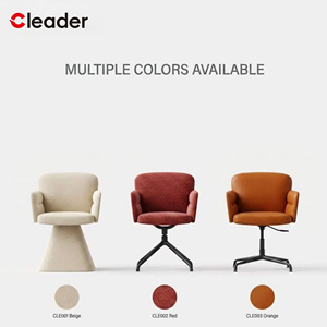 Fauteuil de <span class=keywords><strong>bureau</strong></span> ergonomique pivotant contemporain avec assise réglable en hauteur, base en acier à quatre branches et revêtement en tissu - Product Image 3