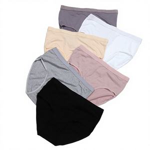 Culotte taille haute unie en maille extensible respirante pour tous les jours, grande taille XL - Product Image 3