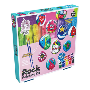 Juguete de garabato de piedra educativo para niños 10 en 1 creativo hecho <span class=keywords><strong>a</strong></span> mano DIY Kits de manualidades Kit de juguete de pintura de roca - Product Image 3