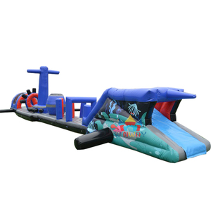 Pista Gonfiabile Personalizzata Lunga per Gare, Percorso a <span class=keywords><strong>Ostacoli</strong></span> Acquatico, Giocattolo Galleggiante, Attrezzatura da Gioco per Noleggio Commerciale per Giochi in Acque Aperte - Product Image 1