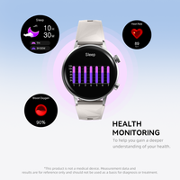 Nouvelle arrivée Montre connectée pour femme IP67 étanche Écran rond de 1,26 pouce Surveillance de la fréquence cardiaque Surveillance de la santé HW-L1 Mini Montre connectée pour femme
