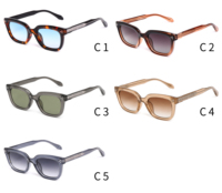 Lunettes de soleil rétro de luxe Finewell RN5042, monture carrée, haute qualité, verres CP+PC dégradés bleus, protection UV400, pour hommes et femmes