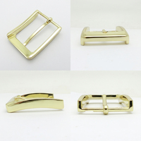 Boucle de ceinture à ardillon unique 35 mm en alliage de zinc, finition doré et argenté brillant, cadre carré, pour hommes, style décontracté ou habillé, pour jean, logo personnalisé, moulée sous pression