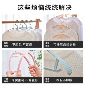 ไม้แขวนเสื้อพลาสติกแบบหนา กันลื่น รูปทรงสี่เหลี่ยมผืนผ้า สำหรับตู้เสื้อผ้า ตู้เก็บของ ชุดแขวนเสื้อโค้ท - Product Image 2