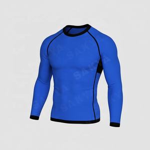 Vendita all'ingrosso in bianco Jiujitsu No Gi manica lunga BJJ Rash Guard Unisex atleti in poliestere Spandex Rashguard - Product Image 3