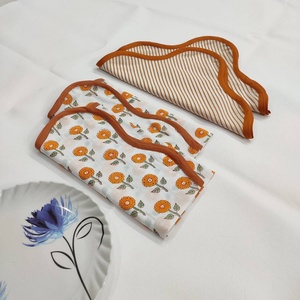 100% Pure <b>Linen</b> Napkins Handmade Embroidered Logo <b>Table</b> Placemat Custom Printed Factory Supported French <b>Cloth</b> Napkin Accessory - Product Image 2