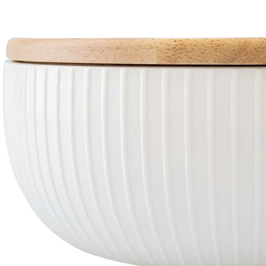 <span class=keywords><strong>Bol</strong></span> en céramique en gros avec couvercle en bois, vaisselle de restaurant pour soupes, salades, fruits, pour fêtes et table de cuisine - Product Image 5