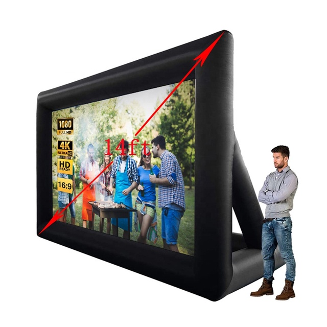 14 Ft Big Blow up Outside Air Cinema Projection Party Film Inflatable Portable Projector Outdoor Movie Screen
