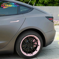 Vinilo para Envoltura de Autos Ultrawrap al por Mayor, PET TPU Fundido, Fábrica de Foshan, Color Gris Sombra Metálico Fantasma, 1.52X17M/5X59FT, Película para Cambio de Color de Autos