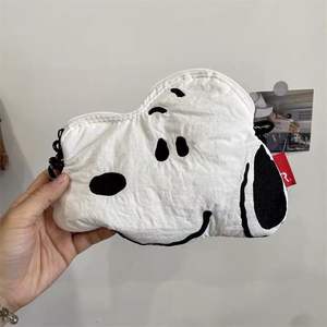 Sac bandoulière créatif de style japonais en forme de tête de chiot, mignon, avec fermeture éclair, broderie, en polyester, pour téléphone portable - Product Image 2