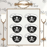 Patchs en feutre de capitaine de pirate à un œil en soie noire pour masques d'Halloween ou de fête de Noël avec un thème de pirate