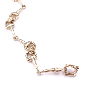 Wholesale Horseshoe Gold Plated Lover Charm Equestrian Horse Jewelry <strong>Snaffle</strong> Bit Link <strong>Bracelet</strong> for Women Girl - Product Image 3
