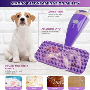 Tampons de serpillière réutilisables compatibles avec <span class=keywords><strong>Swiffer</strong></span> <span class=keywords><strong>WetJet</strong></span>, recharges de serpillière lavables en microfibre pour usage humide et sec, compatibles avec les sols en bois dur - Product Image 5