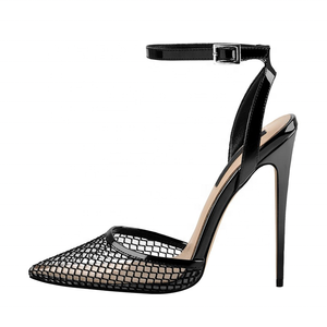 Black Ankle Buckles Women's Dress <b>Shoes</b> Transparent PVC Light Weight <b>Shoes</b> Pointy High Heeled Women Summer Sandals - Product Image 5