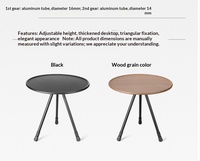 Table pliante d'extérieur en alliage d'aluminium, petite, portable, réglable en hauteur, ultra-légère, pour camping, repas, thé, idéale pour les voyages en voiture