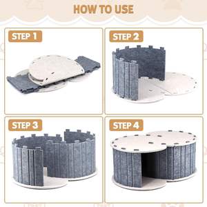 Casa para Gatos de Fieltro de Poliéster Acústico, Ecológica, Plegable, Moderna y de Alta Calidad, Segura para Mascotas, con Color Personalizado y Logotipo Impreso - Product Image 6