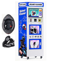 Machine de nettoyage automatique et désodorisante pour casques de moto grand format, pour usage commercial sans surveillance