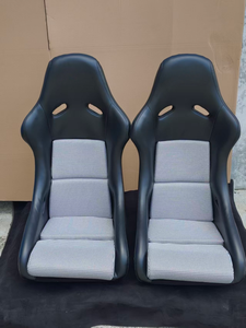 Asientos Deportivos para Automóviles Hatchback, Estilo Recaro Pole Craft, Respaldo de Fibra de Vidrio, Tapizado en Terciopelo - Product Image 4