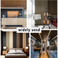 Panneau acoustique en bois de noyer Akupanel, panneau mural en bois de chêne naturel, panneau acoustique décoratif en MDF, panneaux insonorisants