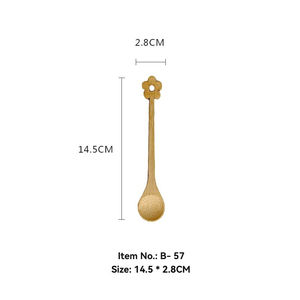 Cuillère en bambou de style dessin animé, écologique, minimaliste, pour café, glace, dessert, haute beauté, style bohème, fabriquée à la main - Product Image 6