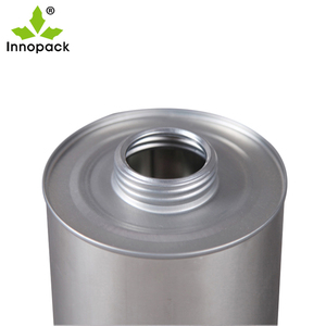 Boîte en fer ronde en métal de 4 oz à prix abordable avec couvercle à vis et pinceau, pour colle PVC - Product Image 5