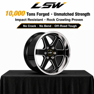 ล้อฟอร์จ LSR690S ขนาด 24 นิ้ว 24x14 6x139.7 สำหรับออฟโรด ขอบลึก 6 ก้าน สีดำขอบกลึง รุ่นใหม่ล่าสุดสำหรับรถโคโลราโด แคนยอน - Product Image 3