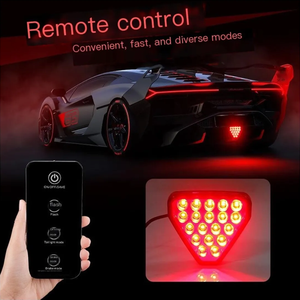 F1 <span class=keywords><strong>Triangle</strong></span> Style 12V Auto Tail Avertissement Frein Signal Lampe Nouvelle Condition Sportif Arrière Troisième Feu <span class=keywords><strong>De</strong></span> Freinage pour <span class=keywords><strong>Voiture</strong></span> Sécurité Pilote Arrêt - Product Image 5