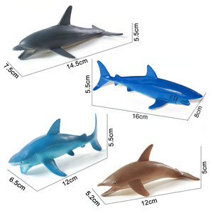 Điền vào uống bên trong rỗng PVC cá mập cá heo 5inch biển mô hình động vật đồ chơi - Product Image 5
