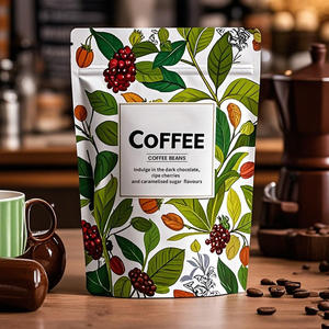 Kemasan Kopi Plastik Stand Up Pouch Aluminium Foil Efek UV Cetak Digital dengan Resleting - Product Image 1