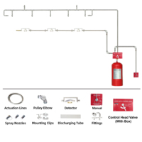 Système d'extinction d'incendie à base d'eau PRI-SAFETY pour les incendies de cuisine dans les restaurants, provenant de l'usine d'extincteurs