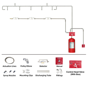 Système d'extinction d'incendie à base d'eau PRI-SAFETY pour les incendies de cuisine dans les restaurants, provenant de l'usine d'extincteurs - Product Image 3