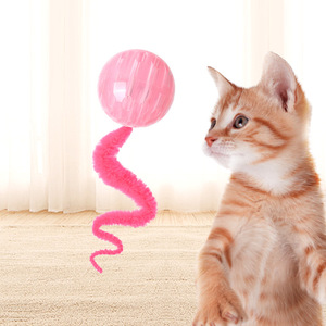 ลูกบอลยางกัดไม่แตกสำหรับสัตว์เลี้ยง รูปทรงหนอนผีเสื้อ ของเล่นบอลกระโดด บอลหลุม บอลกระเด้ง - Product Image 3