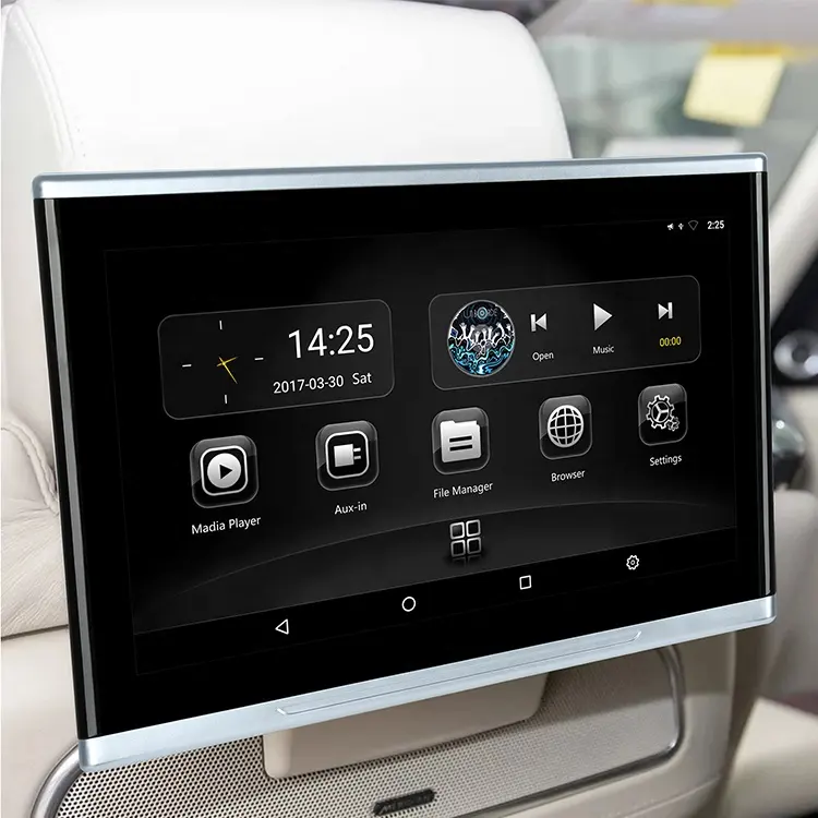 12.1 pouces voiture Lcd siège arrière appui-tête écran vidéo moniteur Android siège arrière divertissement Smart Media lecteur Dvd Ce universel