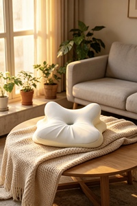 Horn Butterfly Cervical Pillow, Central Ear Pressure Relief Hole <b>Memory</b> <b>Foam</b> Side Sleeper Orthopedic Pillow - Product Image 4