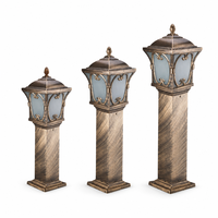 Lampe de jardin extérieure antique, IP65, étanche, en aluminium moulé sous pression, lampadaire vintage pour projet de villa de luxe