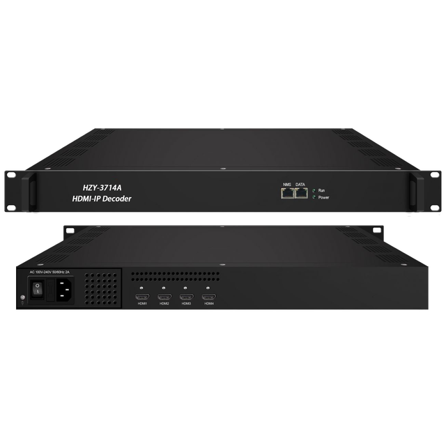 HZY-3714A IP Decoder IP to Video Decoder 4 Output Network Video Decoder for IPTV CATV Digital TV Distribution System