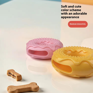 Giocattolo per Cani a Forma di Ciambella Ecologico Vendita Calda Palla da Masticare in Silicone Resistente con Dispenser di Cibo per Alleviare la Noia - Product Image 5