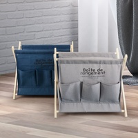 Porte-journaux et revues pliable en bois, support autoportant, tissu coloré, présentoir de salon, rangement de livres et de magazines en bois, support pliable