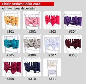 2026 New Customized Blush <b>Pink</b> Chair Sashes Polyester Bow Flower Chair Sashes for Banquet - Product Image 5