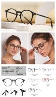 Monture de lunettes ronde légère en TR90, multicolore, avec filtre anti-lumière bleue, verres simples, lunettes de mode pour ordinateur, pour usage quotidien